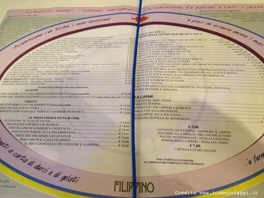 menu filippino