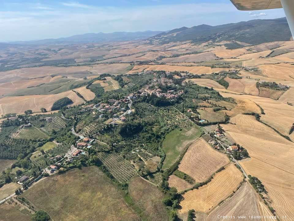 campagna toscana vista da aereo