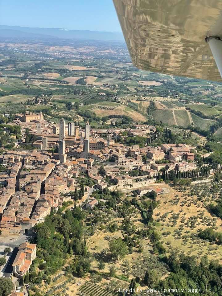 San Gimignano vista dal cielo