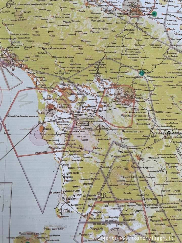 mappa aerea toscana